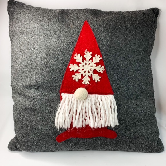 Mid Century Modern Christmas Pillow, Aqua Pink, Whimsical  Christmas Holiday Home Decor Square Pillow